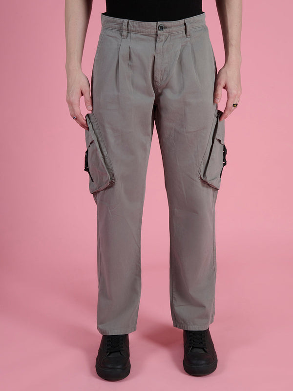 Men Straight Cargo Trousers