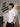 Men White Printed Oversized T-Shirt