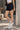 Women Navy Textured Shorts with Side-snap Detailing