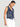 Women Over lap blue printed Adjustable Top with side knot