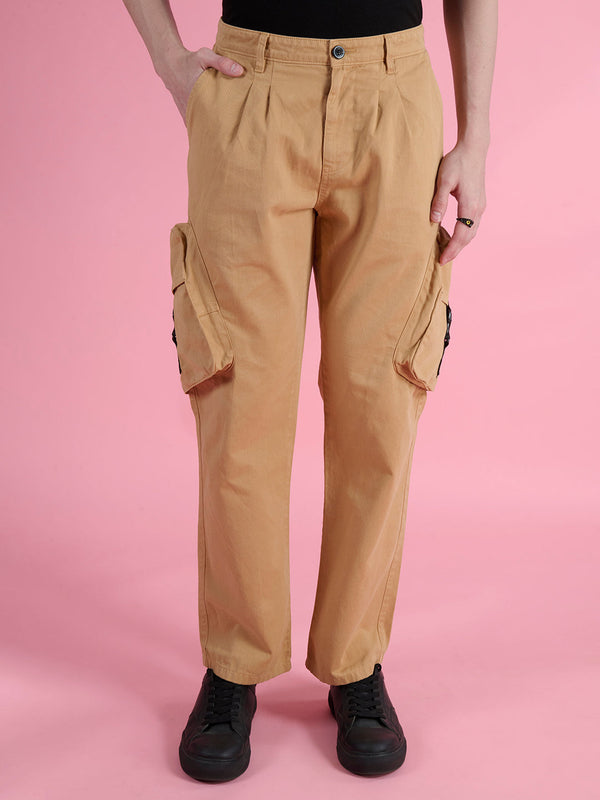 Men Straight Cargo Trousers