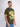 Men Green Puff  Print Cotton T Shirt