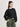 Women Solid Black Cropped Oversize Sweatshirt