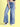 Women Wide Leg Jeans with Bow Applique
