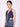 Women Blue Denim Crop top with Tie up Detail