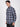 Men Blue and Grey Checked Single Pocket Shirt