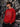 Men Crew Neck Drop Shoulder Graphic Printed Red Sweatshirt