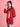 Women Red Oversize Printed Sweatshirt