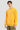 Men Crew Neck Drop Shoulder Graphic Printed Mustard Sweatshirt