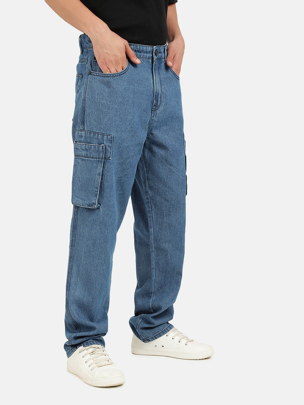 Men Straight Cargo Jeans