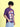 Men Puple Graphic Print Oversize T Shirt