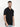 Men Black Structured Knit Polo T Shirt