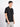Men Black Textured Resort Collar Shirt