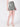 Women Green and White Tropical Print Wrap-Around Mini Skirt