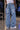 Men Blue Baggy fit Wide Leg Jeans with Embroidered Details