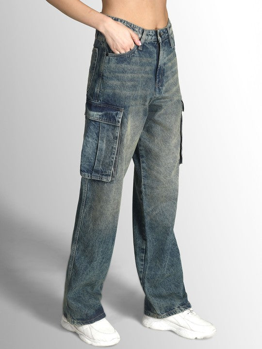 Women Relaxed Cargo Trousers