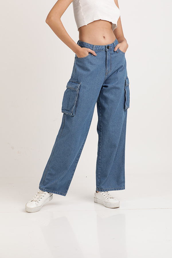 Women Relaxed Cargo Trousers