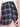Women Blue and Green Checked Shorts with Side-snap Detailing