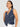 Women Over lap blue printed Adjustable Top with side knot