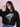 Women Black Graphic Print Cropped Sweatshirt