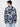 Men Blue Abstract Print Single Pocket  Slim Fit Shirt