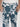 Men Blue and White Floral Print Relax Lounge Pants