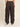 Women Solid Dark Brown Parachute Fit Cargo Trousers