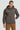 Men Relaxed Grey Graphic Printed Front Zipper Hoodie