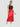 Women Red Satin Wrap-Around Maxi Skirt