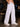 Men White Solid Wide-Leg Denim Jeans
