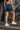 Women Dark Blue Paneled Solid Denim Shorts with Side Cargo Pockets