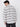 Men White and Black Horizonatal Striped Shirt