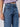 Women Blue Washed Relax Fit Jeans with Side-seam Detailing