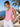 Women Pink Overlap Check Top with Side Knot