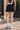 Women Navy Textured Shorts with Side-snap Detailing
