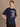 Men Navy Blue Oversize Graphic Printed T-Shirt