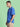 Men Blue Graphic Print Oversize T Shirt