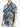 Mens Blue Resort Collar Abstract Print Shirt