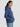 Women Navy Relax Fit Kangroo Pocket Graphic Print Hoodie