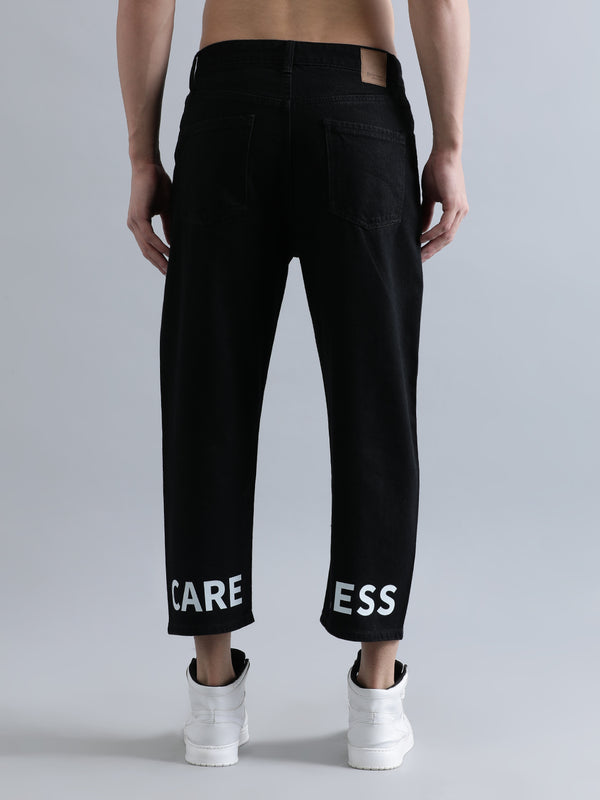 Men Loose Fit Cropped Printed Jeans