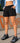 Women Black High-Rise Solid Cargo Shorts