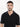 Men Black Structured Knit Polo T Shirt