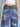 Women Wide-Leg Dark Shade Blue Jeans