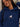Women Blue Relax Embroidered Hoodie Sweatshirt