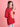 Women Red Oversize Printed Sweatshirt