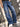 Men Blue Relaxed Badge Side Slit Jeans