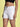 WoMen White Lettered Summer Shorts