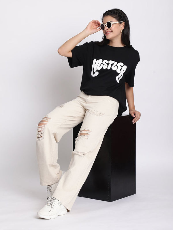 Women White Mildly Distressed Relax Fit jeans