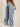Women Light Blue Baggy-Fit Denim Cargo Jeans