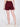 Women Maroon Textured Shorts with Side-snap Detailing